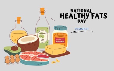 SIMPLE NATIONAL HEALTHY FATS DAY TEMPLATE DESIGN 