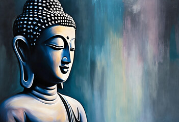 buddha on abstract background