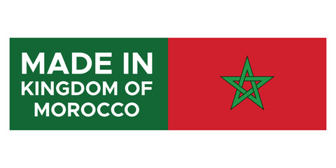 Made in Morocco Stamp Label