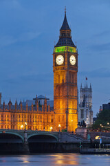 Westminster Palace, Big Ben, Themse, Westminster Bridge, London, England, Großbritannien