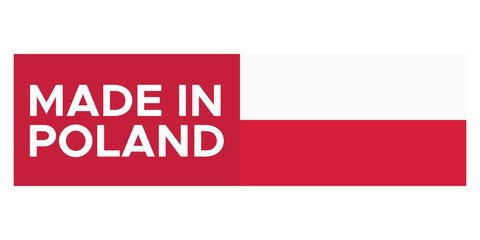 Made in Poland Stamp Label