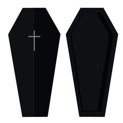 coffin for funeral icon. Death and funerals vector illustration. - obrazy, fototapety, plakaty