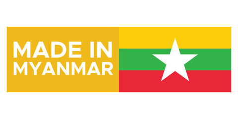 Made in Myanmar Stamp Label