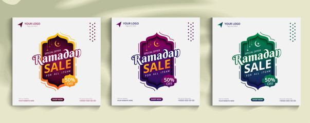 ramadan sale text effect template editable design for business logo and brand - obrazy, fototapety, plakaty