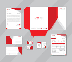 Modern corporate brand identity design, stationery design template