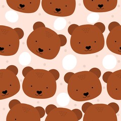 Seamless pattern with teddy Bears 