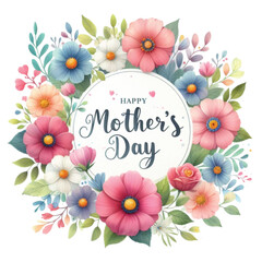 Mother's Day Flowers Sublimation Clipart