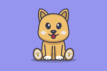 Dog illustrated in cartoon style