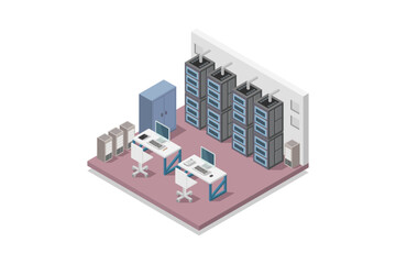 Isometric data center
