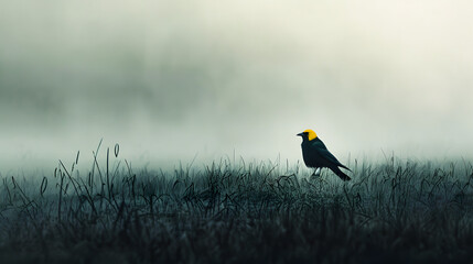Se tenir debout au milieu du troupeau : le corbeau jaune solitaire, emblème du leadership, de...