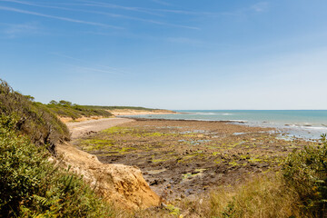 view of La Mine beach in Jard sur Mer, France