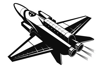  space shuttle vector art illustration