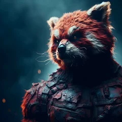 Poster red panda warrior © OMAR