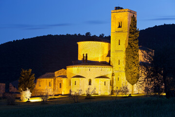 Abtei Sant'Antimo, Castelnuovo dell'abate, Toskana, Italien