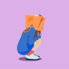 illustration of a person with a bag