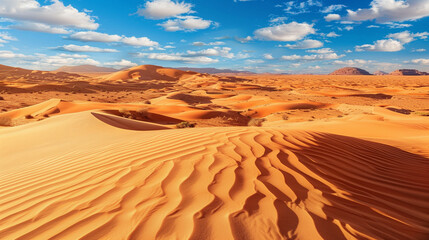 Fototapeta na wymiar dunes with orange and blue sky