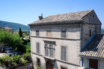 Historic house in Bonnieux town, Provence region in France