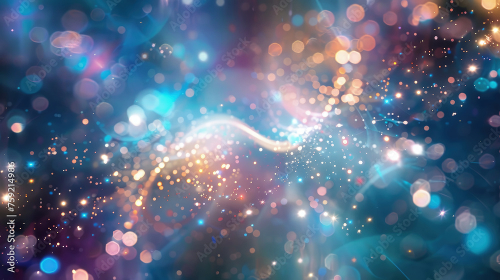 Wall mural a blurred view of a sky filled with twinkling stars, creating a mesmerizing visual effect