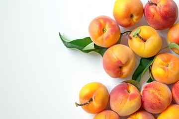 Naklejka na ściany i meble cluster of peach on a white background
