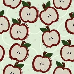 seamless pattern with apples