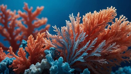 Naklejka na ściany i meble tropical coral reef under water