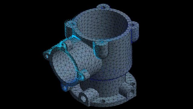 Mechanic simulation engineering - Displacement and stress finite element analysis of pipe fitting