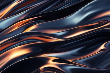 blue and orange abstract wave background - 759221564