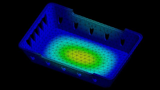 Mechanic simulation engineering - Displacement and stress finite element analysis of washing basin