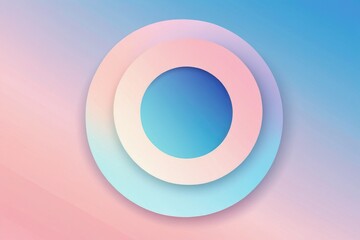 Simple abstract circle design dominating the frame, subtle gradient from pastel pinks to blues, vector illustration style for modern wallpaper, background of a landing page or banner, minimalistic