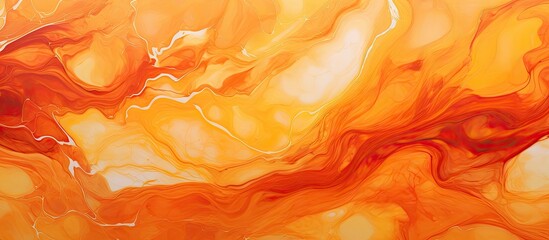 A closeup of a fiery painting capturing the warmth and intensity of orange and white hues, resembling a geological phenomenon or a wood engulfed in flames