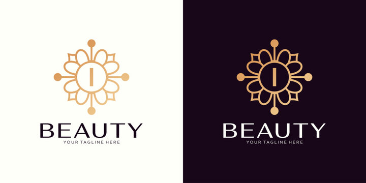 letter i logo design,Monogram design element, line art logo design. Beautiful Boutique Logo Design, Restaurant, Royalty, Cafe, Hotel, Heraldic, Jewelry, Fashion