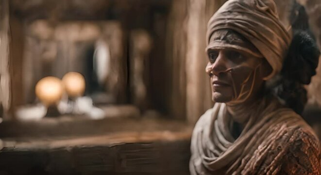 Mummy in Egypt.