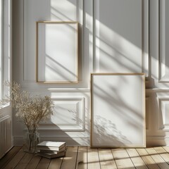 Frame mockup, Inviting Living Room Interior with Modern Furniture, high-resolution (300 DPI)