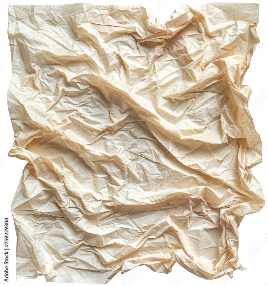 Canvas Prints piece of paper with a crumpled texture and a faded brown color