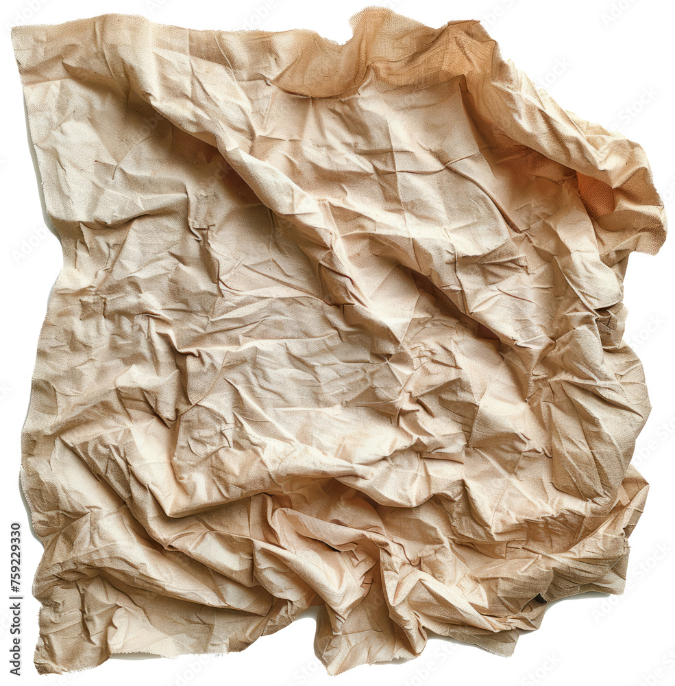 Canvas Prints piece of paper with a crumpled texture and a faded brown color
