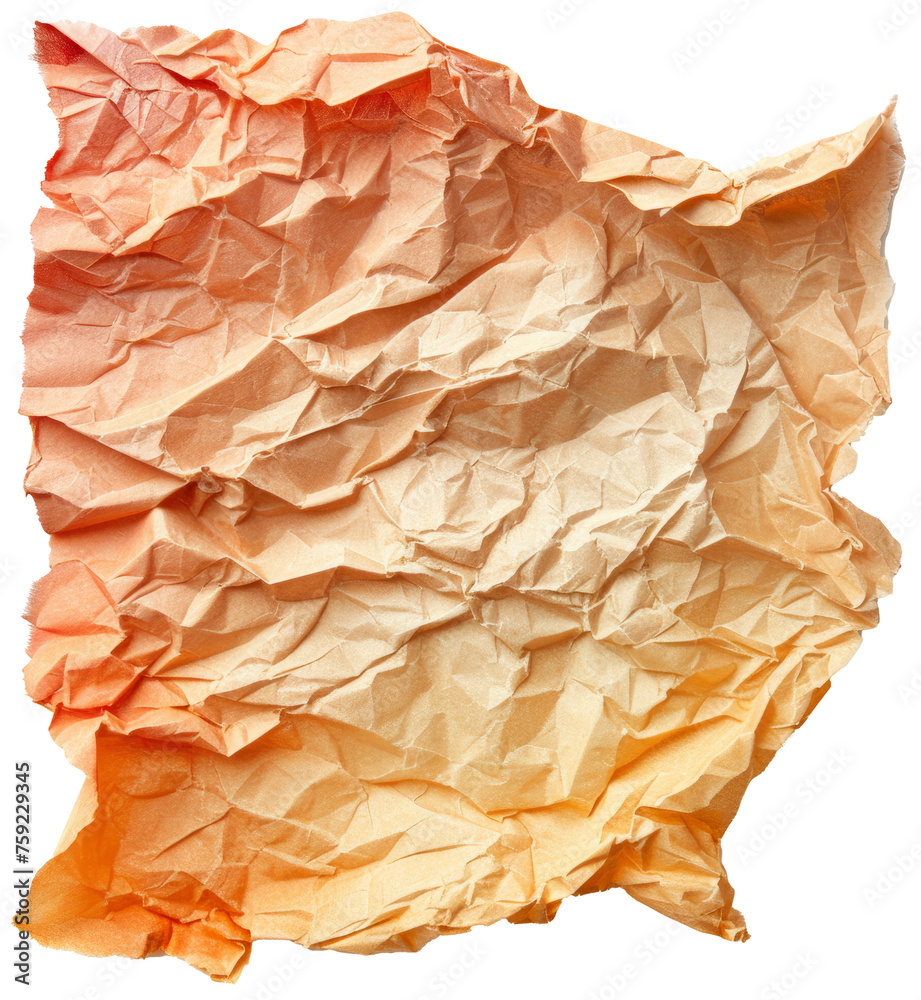 Canvas Prints piece of paper with a crumpled texture and a faded brown color