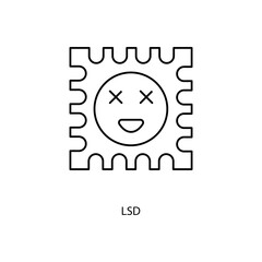 lsd concept line icon. Simple element illustration. lsd concept outline symbol design.