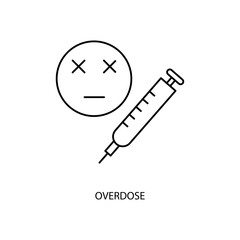 overdose concept line icon. Simple element illustration. overdose concept outline symbol design.