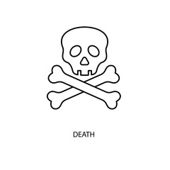 death concept line icon. Simple element illustration. death concept outline symbol design.