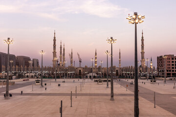 Naklejka premium Prophet's mosque in Medina, Saudi Arabia