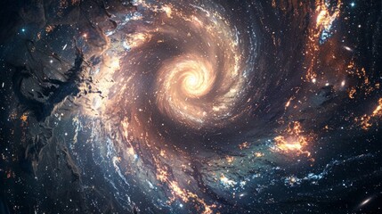 spiral galaxy and stars generative ai
