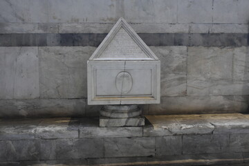 detail of acient italian graveyard