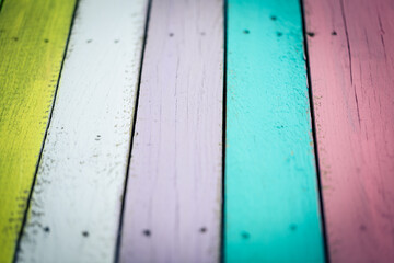 colourful, old wooden boards, vintage as background  - 759240702
