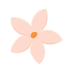 Pink flower icon Spring season Vector