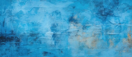 Fototapeta na wymiar Abstract Painted Texture on Blue Wall