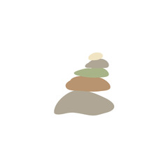 Balancing stack of stone illustration 