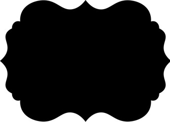 Vector Label Shapes Template. Ornate Label Shapes.
