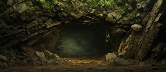 Textured earth from an underground dwelling
