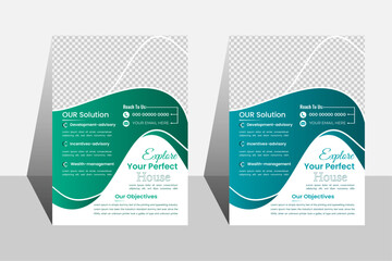 Corporate Business Flyer Design  Template For Travel, Real estate And Medical