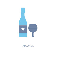 alcohol concept line icon. Simple element illustration. alcohol concept outline symbol design.